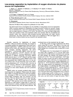 Low-energy separation by implantation of oxygen structures via