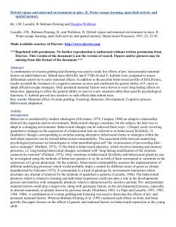 Hybrid vigour and maternal environment in mice. II. Water escape