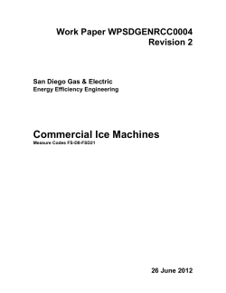 At a Glance Summary: Energy Star&reg; Ice Machines