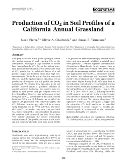 Production of CO2 in Soil Profiles of a California