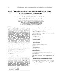 Effort Estimations Based on Lines of Code and Function Points in
