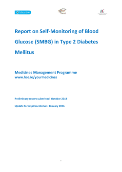 MMPReport on Self Monitoring of Blood Glucose in Type 2