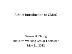 CMAQ = Community Multiscale Air Quality