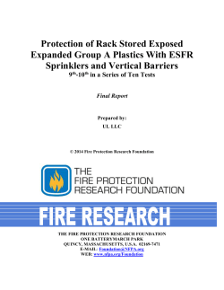 Protection of Rack Stored Exposed Expanded Group A Plastics
