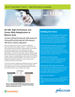 All-SSD, High-Performance and Cluster
