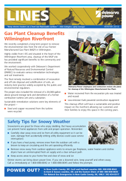 Gas Plant Cleanup Benefits Wilmington Riverfront