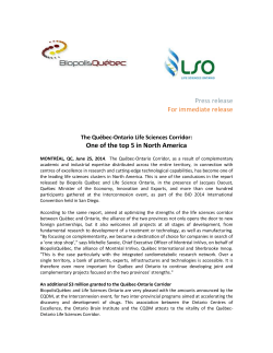 Press release For immediate release One of the top 5 in