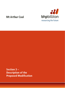 Section 3 &ndash; Description of the Proposed Modification