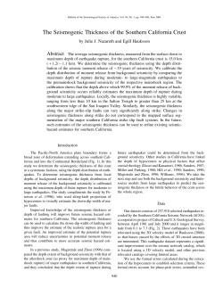 The Seismogenic Thickness of the Southern