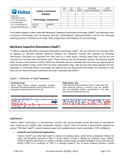 Membrane Capacitive Deionization (CapDI&copy;)