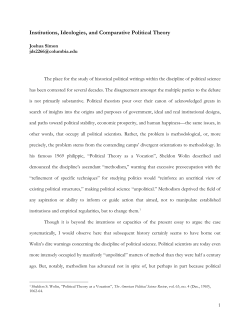 Institutions, Ideologies, and Comparative Political Theory