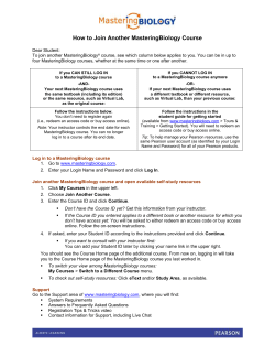 How to Join Another MasteringBiology Course