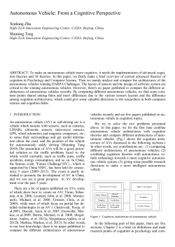 Autonomous Vehicle: From a Cognitive Perspective