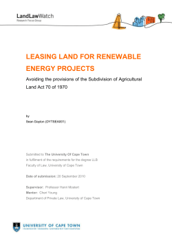Leasing Land - Land Law Watch
