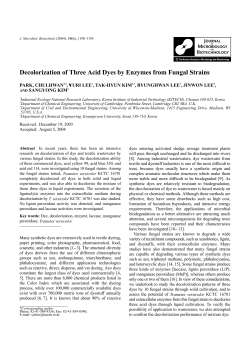 Decolorization of Three Acid Dyes by Enzymes from Fungal Strains