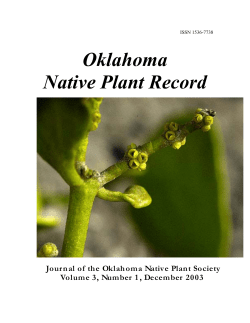 Oklahoma Native Plant Record