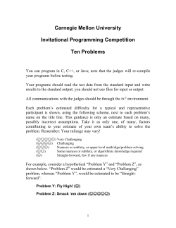 Sample input - Carnegie Mellon School of Computer Science