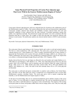 Some Physical Fruit Properties of Cactus Pear (Opuntia spp) That