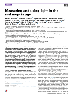 Measuring and using light in the melanopsin age