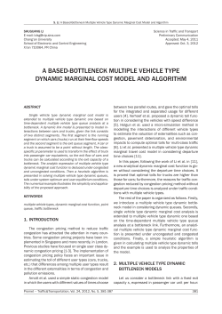 a based-bottleneck multiple vehicle type dynamic marginal cost