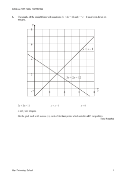 Inequalities - Glyn MATHS GCSE