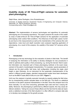 Usability study of 3D Time-of-Flight cameras for