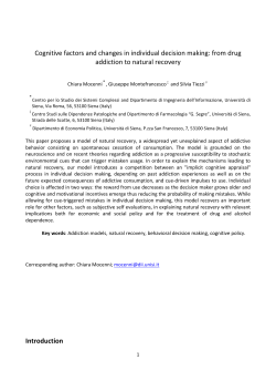 Cognitive factors and changes in individual decision making: from