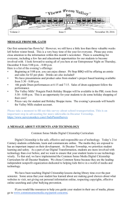 December 2016 Views from Valley