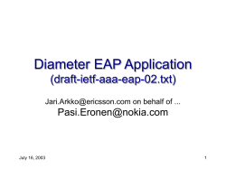 Diameter EAP application