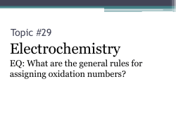 Chapter 20 Oxidation-Reduction Reactions