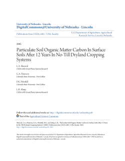 Particulate Soil Organic Matter Carbon In Surface Soils After 12