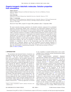 Organic-inorganic telechelic molecules: Solution