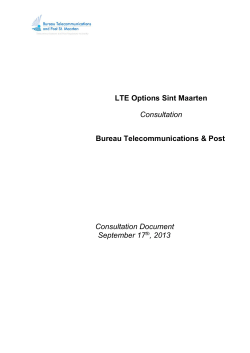 LTE Options - Bureau Telecommunications and Post St. Maarten