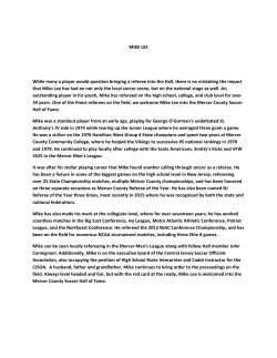 MIKE LEE While many a player would question bringing a referee