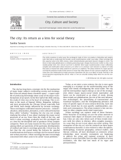 The city: Its return as a lens for social theory