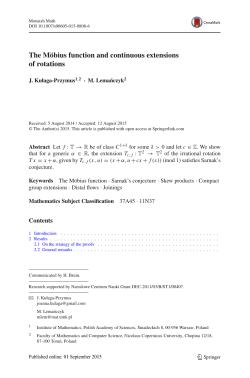 The M&ouml;bius function and continuous extensions of rotations