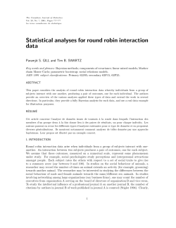 Statistical analyses for round robin interaction data