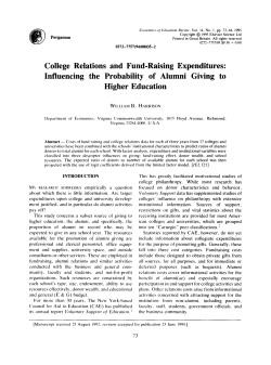 Influencing the Probability of Alumni Giving to Higher Education