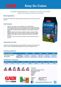 Main Ingredients Key Features Instructions for Use Feeding