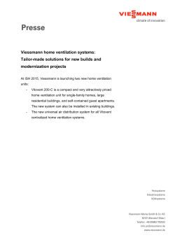 New air distribution system for centralized Vitovent home ventilation