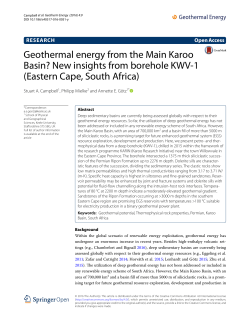 Geothermal energy from the Main Karoo Basin? New insights from
