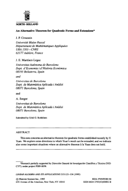 An Alternative Theorem for Quadratic Forms and