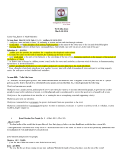 March 16, 2014 - Evangelical Free Church of the Palouse