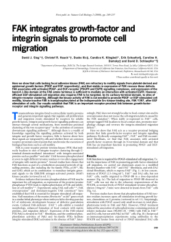 FAK integrates growth-factor and integrin signals to promote cell