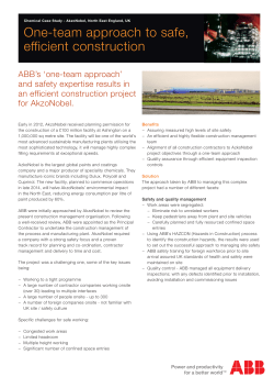 One-team approach to safe, efficient construction