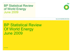 BP Statistical Review of World Energy June 2009