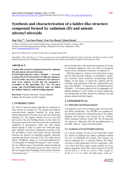 Synthesis and characterization of a ladder
