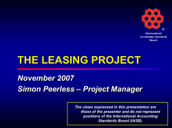 Discussion so far &ndash; May 2007 Discussed options to extend or