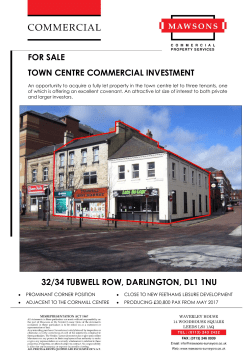 for sale town centre commercial investment 32/34 tubwell row