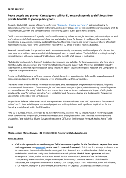 Campaigners call for EU research agenda to shift focus from private